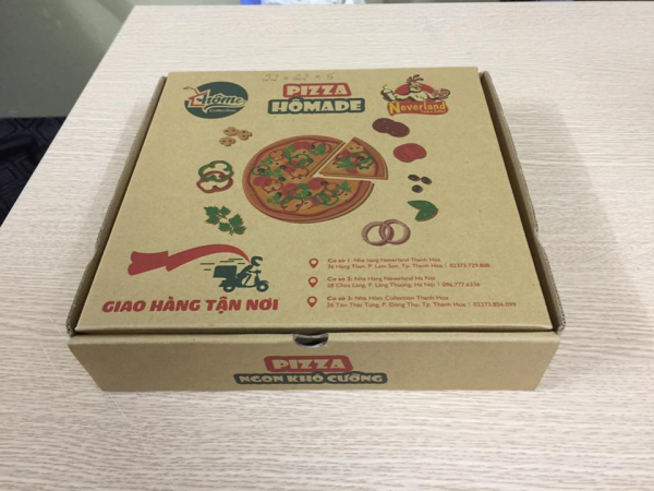 In hộp giấy đựng Pizaa Homemade